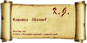Kopasz József névjegykártya
