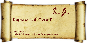 Kopasz József névjegykártya