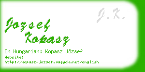 jozsef kopasz business card